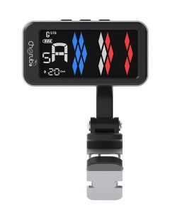 Cherub chromatic clip tuner, with multi color display, standard and compensated tuning, Li-ion battery