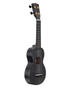 Mahalo Slimline Series soprano ukulele, transparent black, with bag