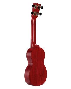 Mahalo Slimline Series soprano ukulele, transparent red, with bag