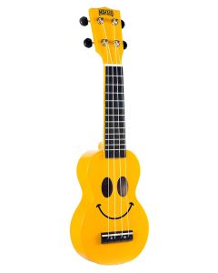 Mahalo Smiley Series soprano ukulele 47cm scale, yellow, with bag