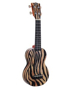 Mahalo Art Series soprano ukulele ZEBRA, with bag