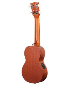 Mahalo Pearl Series solid top soprano ukulele, with MEQ2 9v preamp, natural, with bag