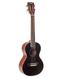 Mahalo Pearl Series solid top tenor ukulele, black, with bag