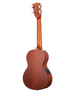 Mahalo Pearl Series solid top tenor ukulele, with MEQ2 9v preamp, natural, with bag