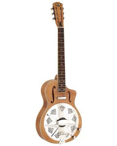 Royall Spider Cone 14 fret resonator BANTAM BLAZER SC, wooden body (flamed maple), Lipstick SC PU, with softcase