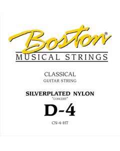 Boston Concert Series D-4 snaar voor klassieke gitaar, silverplated nylon, hard tension