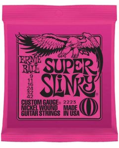 Ernie Ball snarenset elektrisch, nickel wound, super slinky, 009-011-016-024-032-042