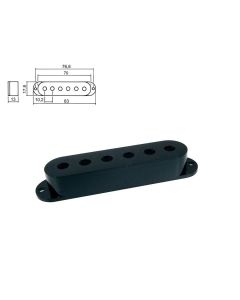 Boston pickup cover, Stallion model single coil, 83,0-70,0x17,8x18,0mm, 3 pcs, black