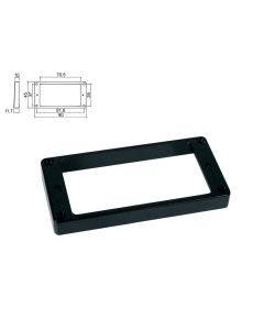 Boston pickup ring, humbucker, flat, black, plastic, height: 10,0-11,7mm, high