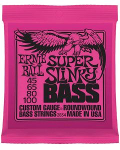 Ernie Ball snarenset basgitaar, roundwound, longscale, super slinky, 045-065-080-100