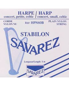 Savarez harpsnaar, rectified nylon, 0,60mm, lengte: 1 meter, blauw