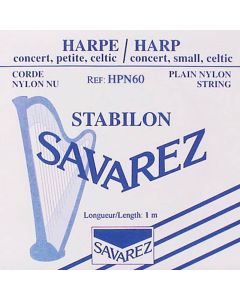 Savarez harpsnaar,  rectified nylon, 0,60mm, lengte: 1 meter