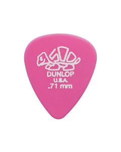 Dunlop Delrin-500 0.71 mm. plectra, roze, 72-pack