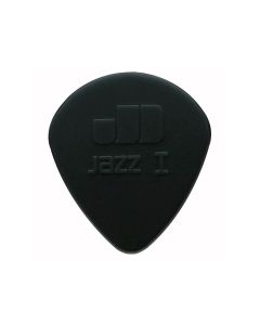 Dunlop Nylon Jazz 1.10 mm. plectra, stiffo nylon, zwart, afgeronde punt, 24-pack