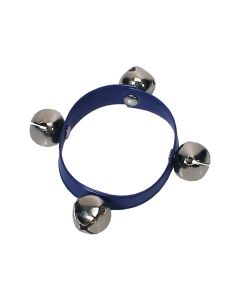 Hayman bellenkrans, polsband model, 4 bellen van 25 mm, blauw nylon